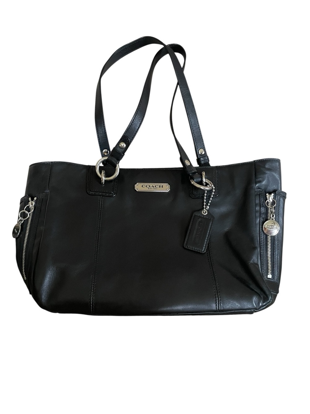 Coach Black Leather Shoulder Bag